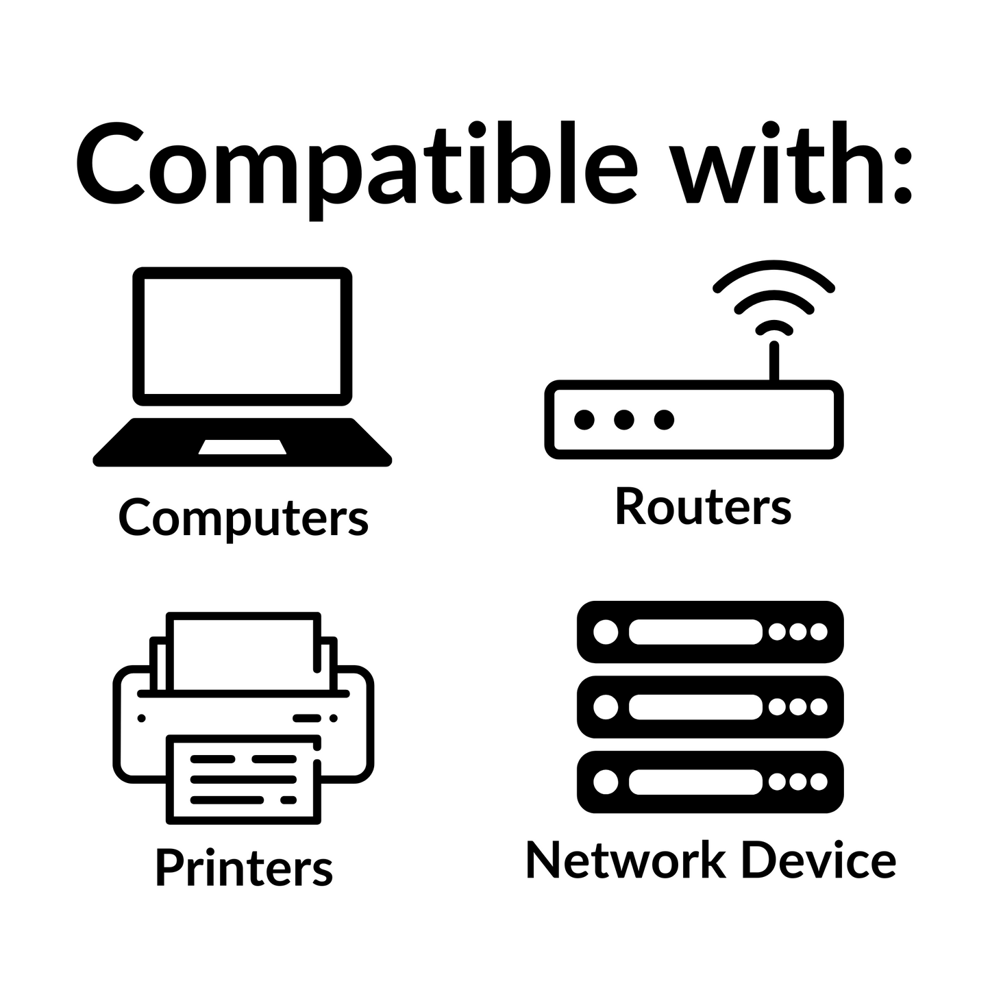 10′ Ethernet Cable – Cat5e RJ45 Snagless Network Cable