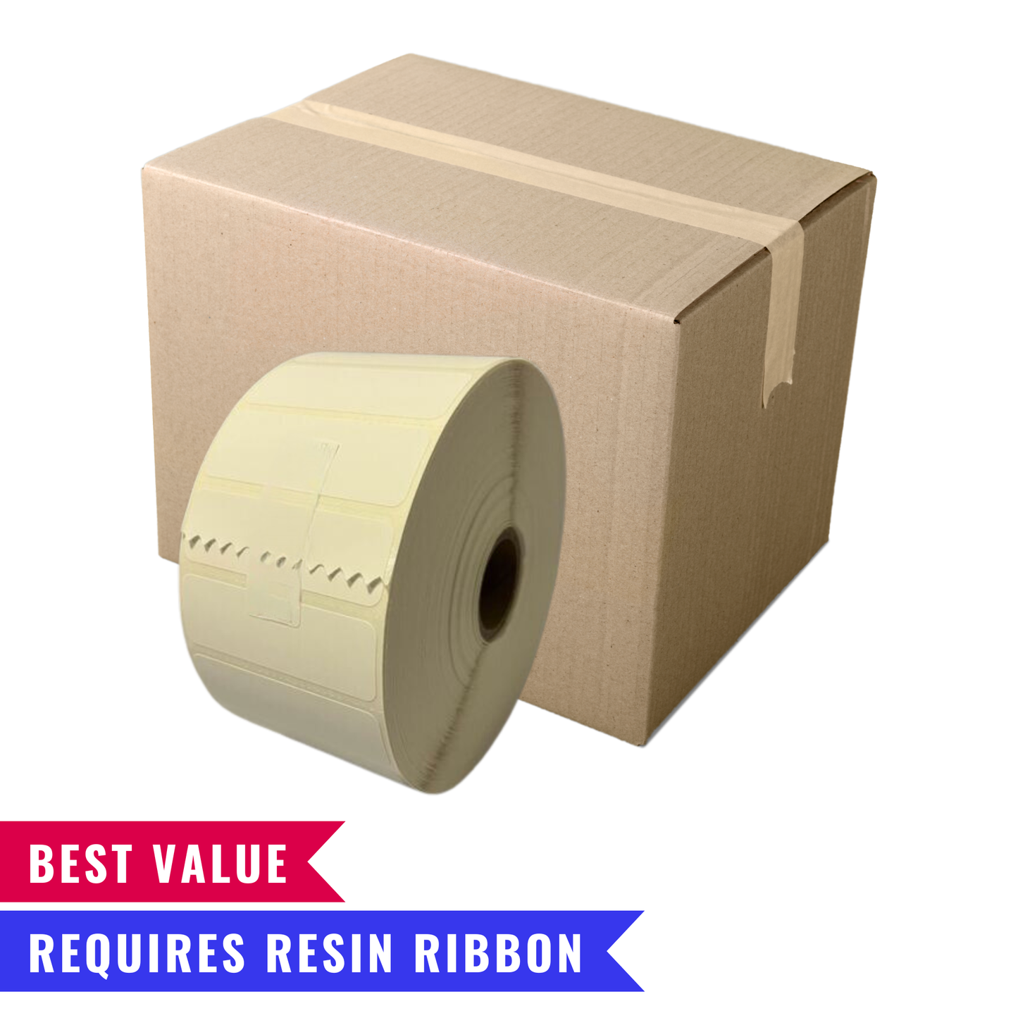 2.25" × 0.75" Thermal Transfer Inventory Labels – Box of 6 Rolls