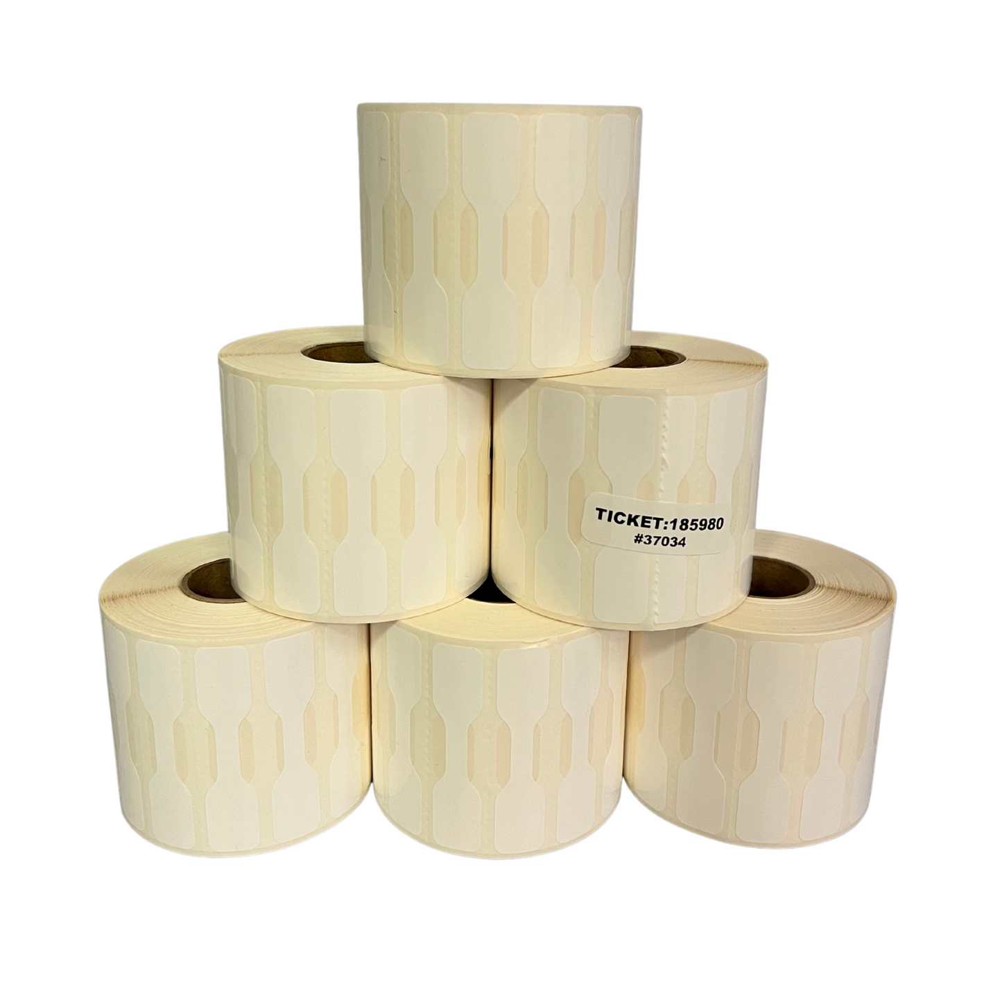 2.3 x .5" Thermal Transfer Barbell Labels - Compatible with Godex Printer (Single Roll)
