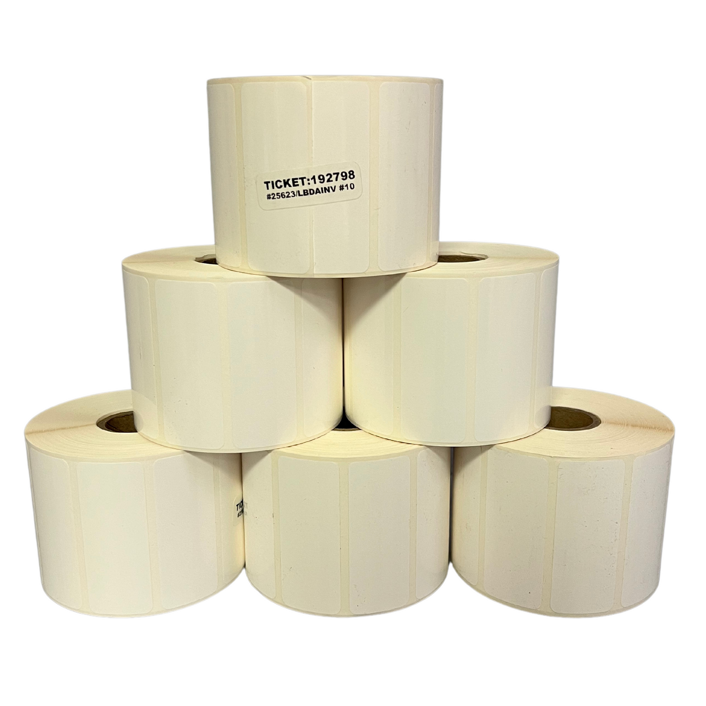 Premium 2.5 x 1" Coated Thermal Transfer Inventory Labels – Single Roll