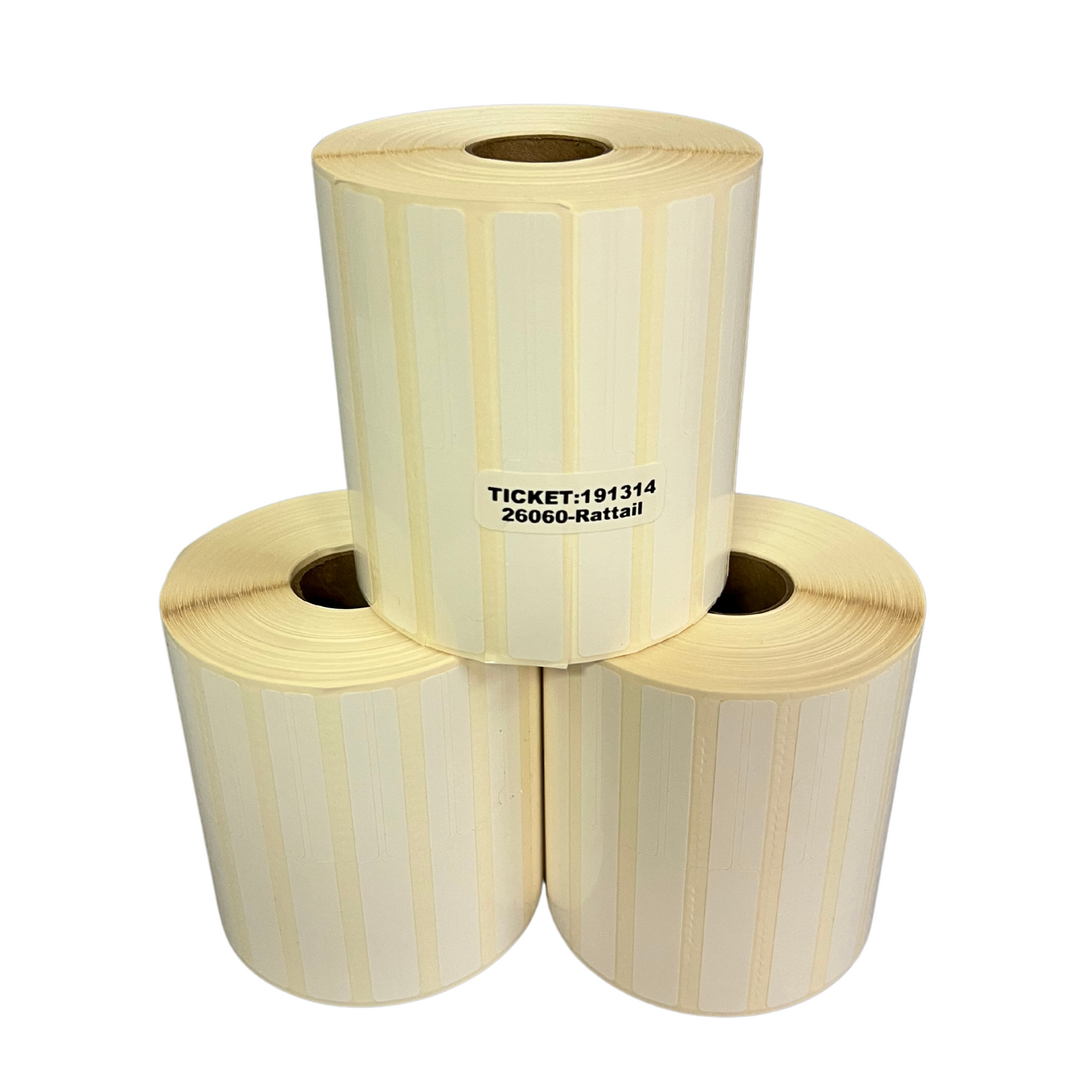 3.5 x .4375" Thermal Transfer Rat Tail Labels - Godex Only (Single Roll)