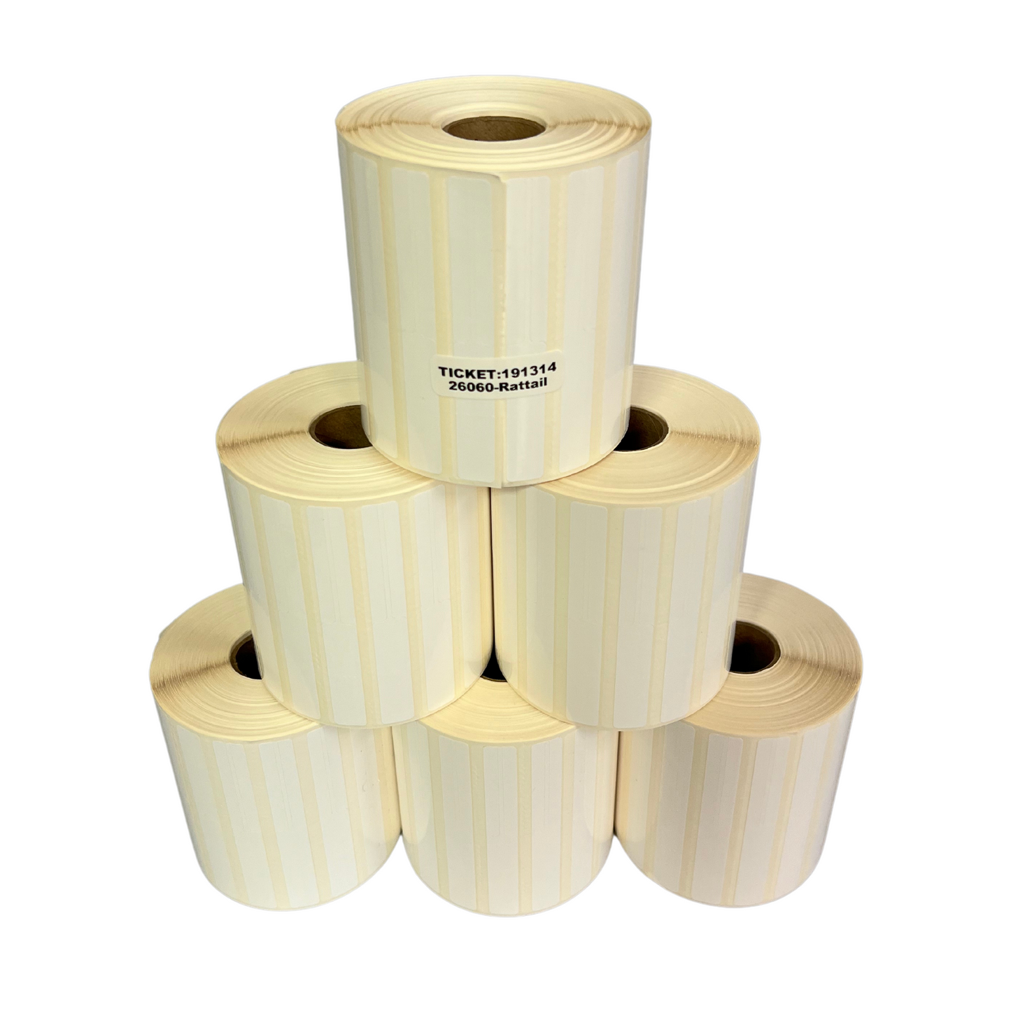 3.5 x .4375" Thermal Transfer Rat Tail Labels - Godex Only (Single Roll)