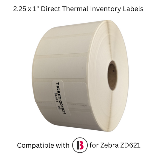 2.25 x 1" Direct Thermal Inventory Labels