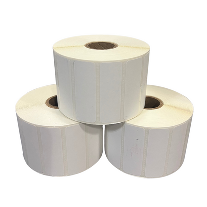 2.25 x .75” Direct Thermal Inventory Labels – 3.5" Diameter, Compatible with Zebra Printers (Small Roll, 18 Rolls/Box)