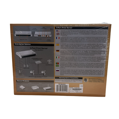 TRENDnet TE100-P21 3-Port Print Server (USB + Parallel)