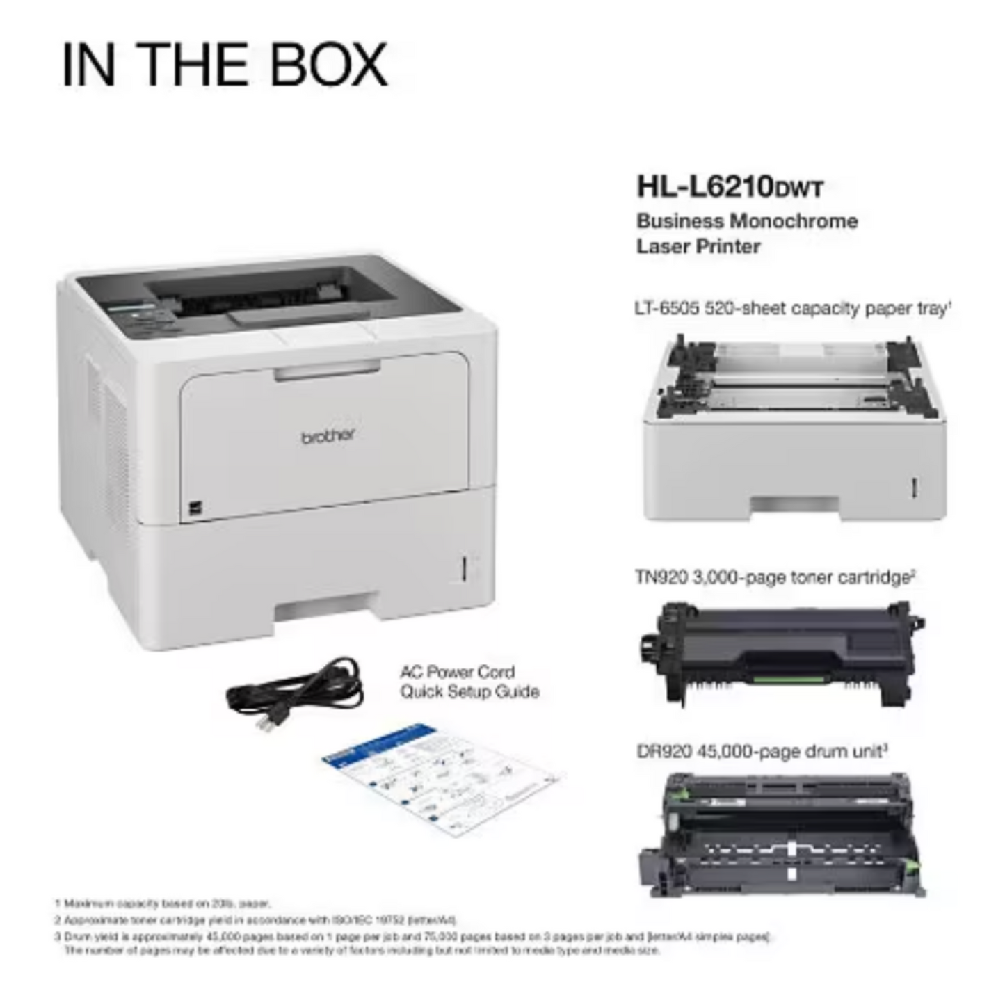 Brother HL-L6210DWT B&W Laser Printer