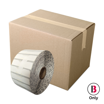 2.187 x .5" Direct Thermal Barbell Labels - Compatible with Zebra Printers (6 Rolls/Box)