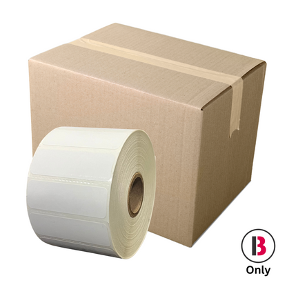 2.25 x .75” Direct Thermal Inventory Labels – 3.5" Diameter, Compatible with Zebra Printers (Small Roll, 18 Rolls/Box)