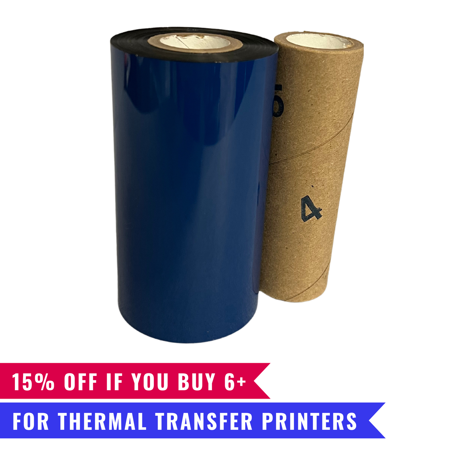 4.33" Resin Ribbon – Thermal Transfer Printer Ribbon
