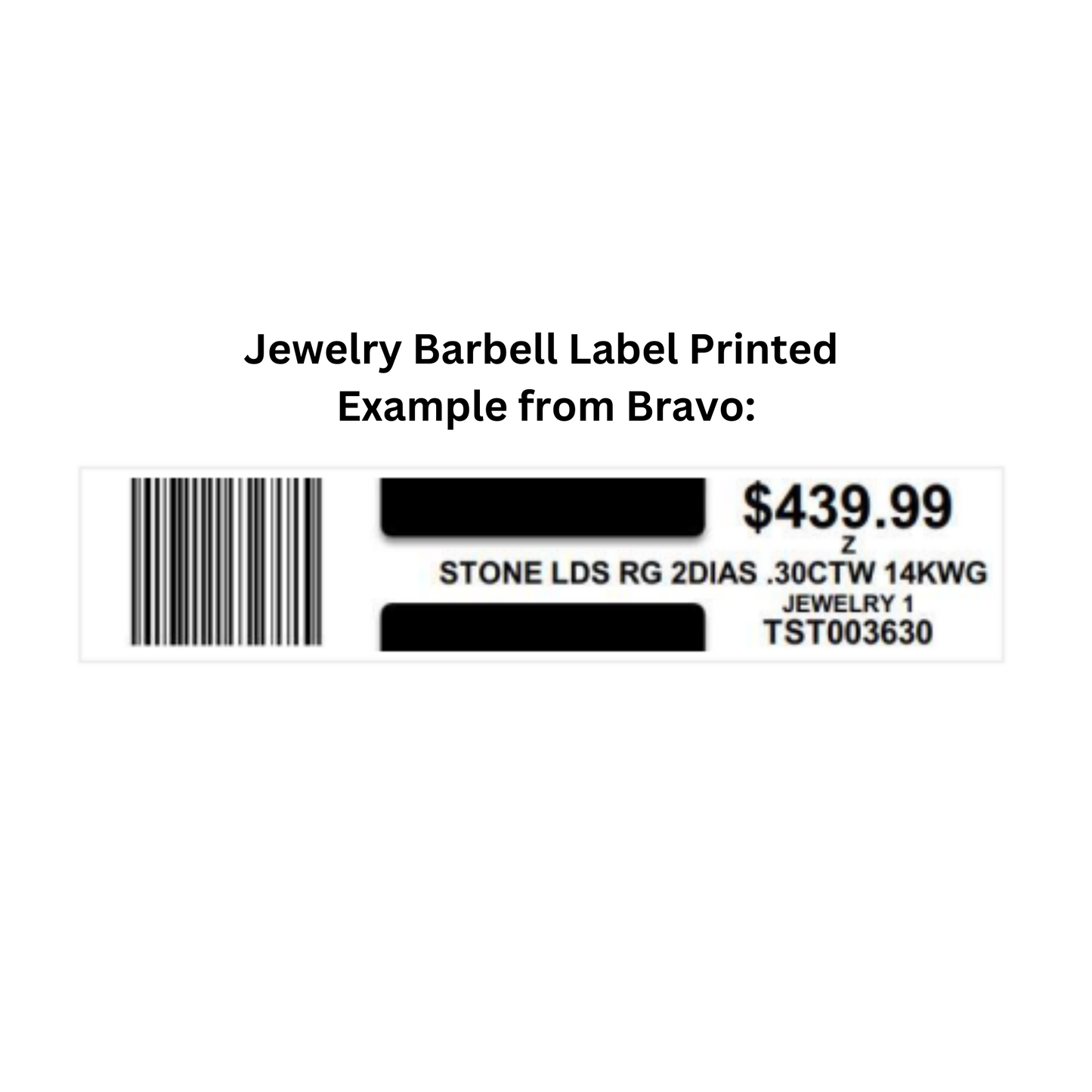 2.3 x .5” Orange Thermal Transfer Barbell Labels – Compatible with Godex Printer (12 Rolls/Box)