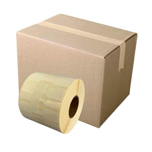 2.3 x .5" Thermal Transfer Barbell Labels - Compatible with Godex Printer (Box of 12)
