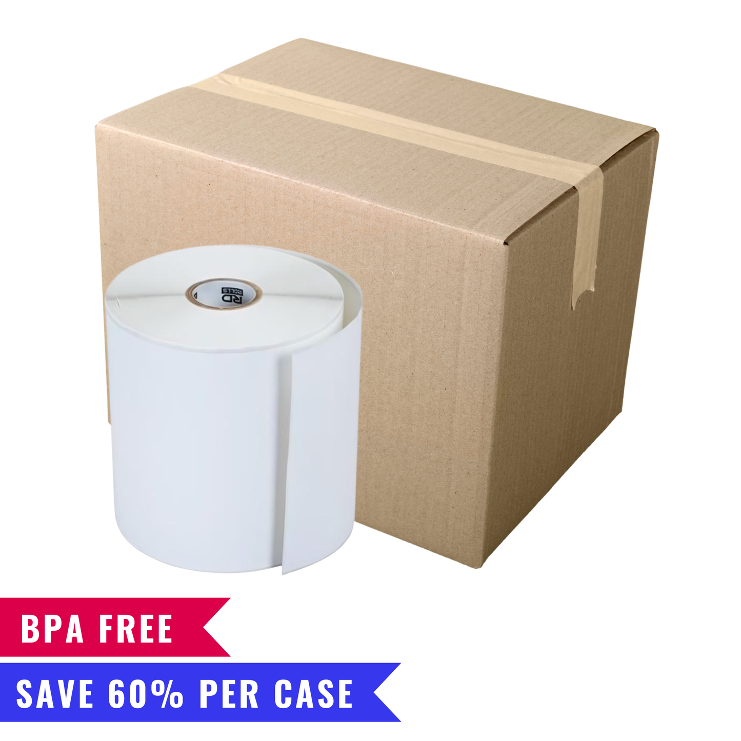 3.125" Thermal Receipt Paper – Box of 50 Rolls
