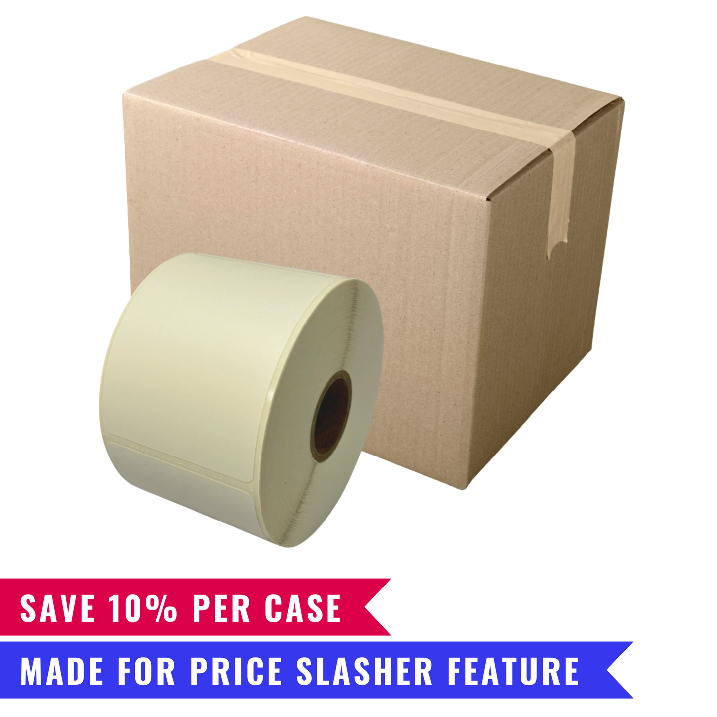 2.25" × 3" Direct Thermal Film Auto-Discount Labels – Box of 18 Rolls