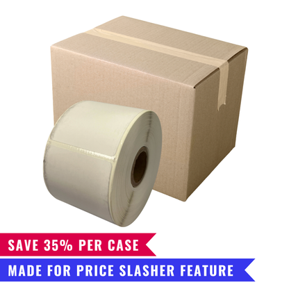 2.25" × 3" Direct Thermal Paper Auto-Discount Labels – Box of 18 Rolls