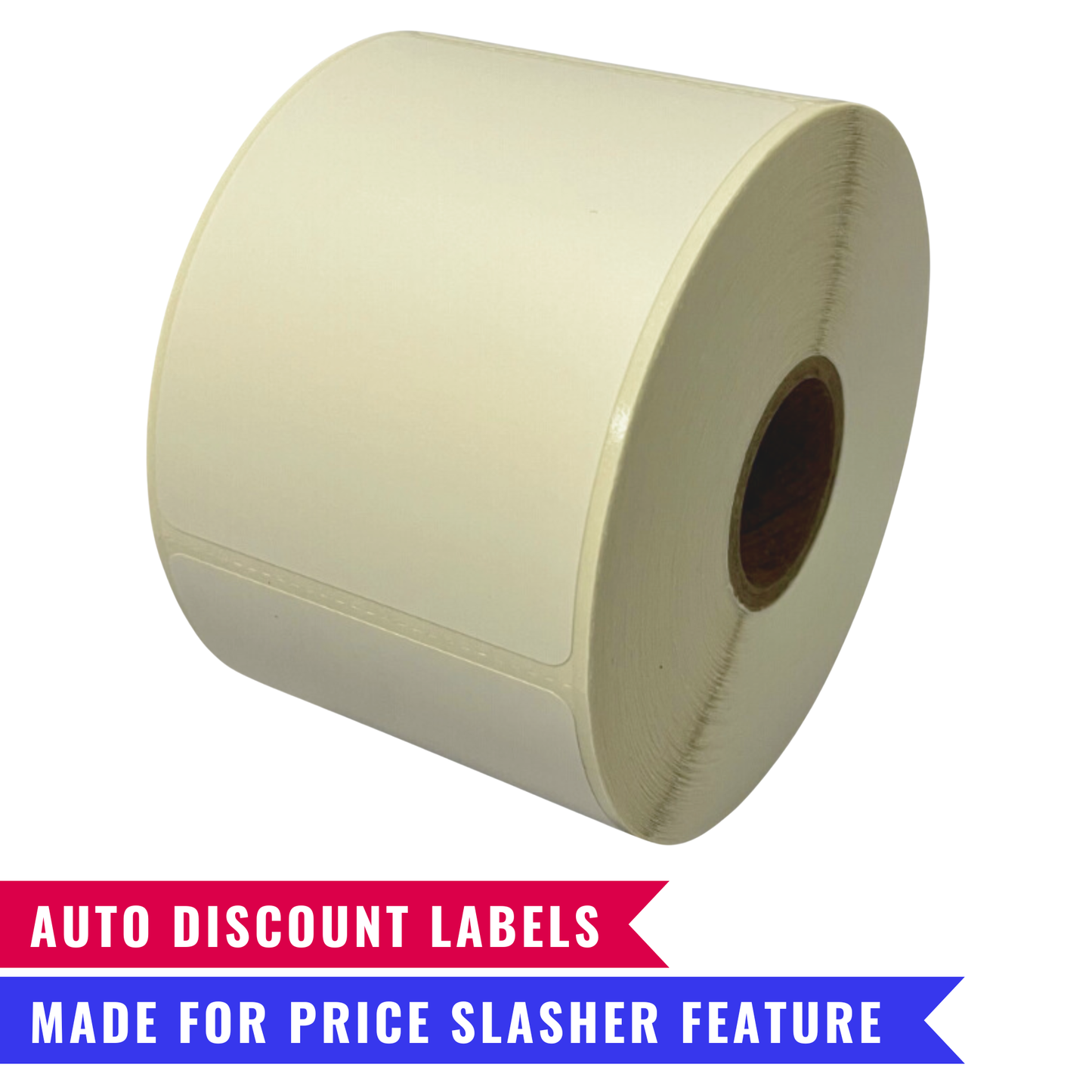 2.25" × 3" Direct Thermal Film Auto-Discount Labels – Single Roll