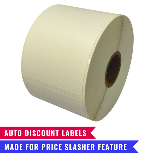 2.25" × 3" Direct Thermal Film Auto-Discount Labels – Single Roll