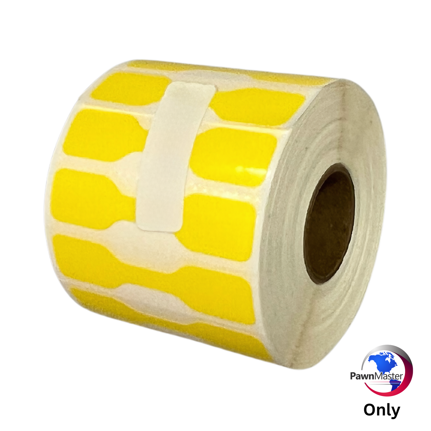 2.3 x .5" Yellow Thermal Transfer Barbell Labels - Compatible with Godex Printer (Single Roll)